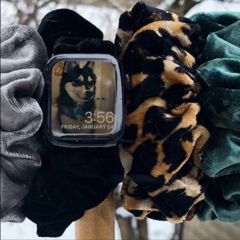 Cheetah Velvet AppleWatch Band, 38/40mm